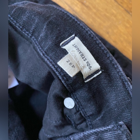 Like New Madewell The ‘90s Straight Leg Jean - Belmere (Black) -  26P - Picture 3 of 6